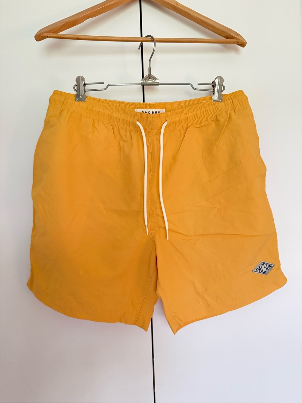 PacSun Men's Orange Swim Trunks with Drawstring